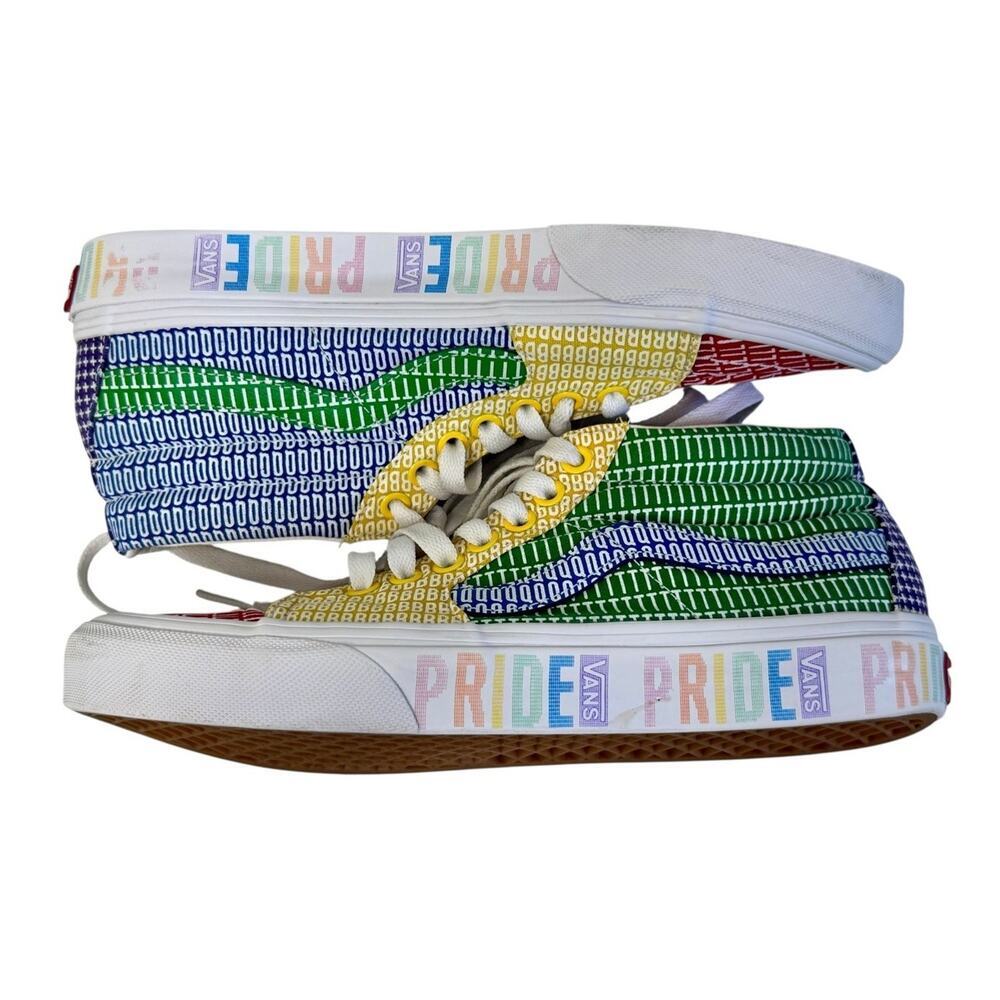 VANS Pride LGBTQ Rainbow Sk8-Mid Tops Sneakers Cushioned Insoles Shoes Sz 7/8.5 - Picture 7 of 11